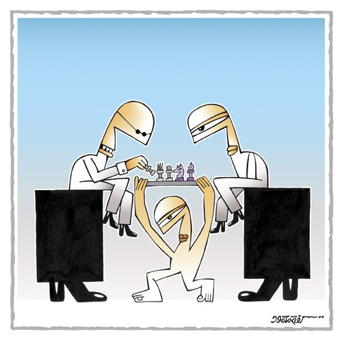 Cartoon: Chess (medium) by kifah tagged chess