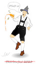 Cartoon: Anstich Oktoberfest (small) by Jochen N tagged saft,orangensaft,bier,verschütten,osaft,ozapft,oktoberfest,2020,wiesn,absage,lederhose,dirndl,feiern,gaudi,bayern,münchen,wespen,corona,pandemie