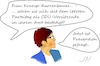 Cartoon: Kramp-Karrenbauer (small) by Jochen N tagged annegret,kramp,karrenbauer,akk,cdu,vorsitzende,parteitag,prävention,kanzlerkandidat,söder,merz