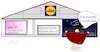 Cartoon: Lidl (small) by Jochen N tagged supermarkt,discounter,lebensmittel,kunde,eier,schaukeln,exhibitionist,werbung,werbespruch,plakat,schniedel,penis