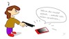 Cartoon: Rufmord (small) by Jochen N tagged rufmord,mobbing,ausgrenzung,hass,anruf,telefonieren,smartphone,kind,pistole,waffe,aggression,aggressiv,wut,spontan,erzählen