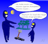 Cartoon: Weltfremd (small) by Jochen N tagged aliens,außerirdisch,ufo,mond,sprichwort,nagel,nägel,kopf,hammer,kompetenz,irre,wald,nacht