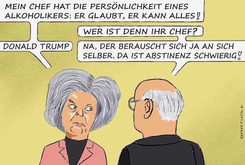 Cartoon: Beim Suchtberater (medium) by Barthold tagged trump,stabschefin,susan,wiles,interview,vanity,fair,persönlichkeit,alkoholiker,überwertigkeitskomplex,selbstüberschätzung,trinkt,keinen,alkohol,berauscht,sich,an,seiner,großartigkeit,cartoon,karikatur,barthold,trump,stabschefin,susan,wiles,interview,vanity,fair,persönlichkeit,alkoholiker,überwertigkeitskomplex,selbstüberschätzung,trinkt,keinen,alkohol,berauscht,sich,an,seiner,großartigkeit,cartoon,karikatur,barthold