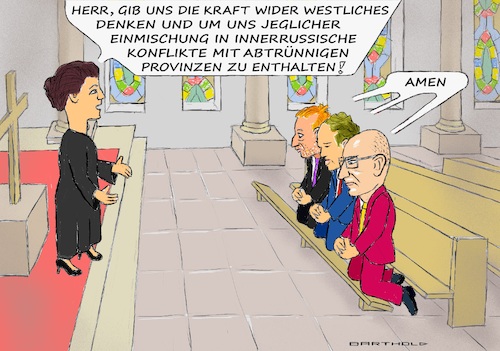 Cartoon: Betbrüder (medium) by Barthold tagged landtagswahlen,2024,sachsen,michael,kretschmer,cdu,thüringen,mario,voigt,brandenburg,dietmar,woidke,spd,koalition,faz,artikel,raketenstationierung,engagement,für,verhandlungsfrieden,im,ukrainekrieg,sahra,wagenknecht,kirche,gebet,cartoon,karikatur,barthold,landtagswahlen,2024,sachsen,michael,kretschmer,cdu,thüringen,mario,voigt,brandenburg,dietmar,woidke,spd,koalition,braucht,bsw,forderungen,keine,zusätzliche,raketenstationierung,engagement,für,verhandlungsfrieden,im,ukrainekrieg,sahra,wagenknecht,kirche,gebet,cartoon,karikatur,barthold