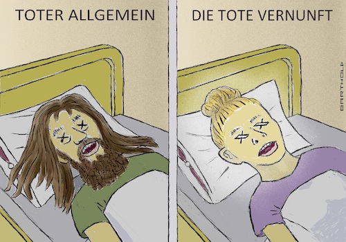 Darstellung Tote im Cartoon