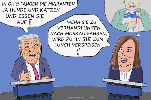 Cartoon: Kulinarik-Debatte (medium) by Barthold tagged usa,päsidentenwahl,november,2024,duell,debatte,harris,donald,trump,september,09,abc,studio,cartoon,karikatur,barthold,usa,päsidentenwahl,november,2024,duell,debatte,harris,donald,trump,september,09,abc,studio,cartoon,karikatur,barthold