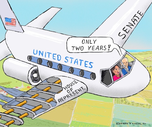 Cartoon: This is how it could be . . . (medium) by Barthold tagged midterm,elections,usa,2022,democrats,lose,probably,house,representatives,senate,unsure,airplane,wing,hashed,tilt,cockpit,joe,biden,kamala,harris,cartoon,caricature,barthold,midterm,elections,usa,2022,democrats,lose,probably,house,representatives,senate,unsure,airplane,wing,hashed,tilt,cockpit,joe,biden,kamala,harris,cartoon,caricature,barthold