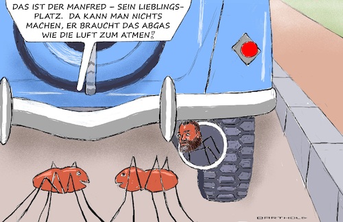 Cartoon: Weberknechte (medium) by Barthold tagged manfred,weber,vorsitzender,evp,initiative,aus,vom,verbrenneraus,eu,ökologie,klimaschutz,vorschlag,fahrzeugflotten,dürfen,zehn,prozent,ihres,ursprünglichen,co2,ausstoßes,emittieren,cartoon,karikatur,barthold,manfred,weber,vorsitzender,evp,initiative,aus,vom,verbrenneraus,eu,ökologie,klimaschutz,vorschlag,fahrzeugflotten,dürfen,zehn,prozent,ihres,ursprünglichen,co2,ausstoßes,emittieren,cartoon,karikatur,barthold