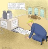Cartoon: Government-Nonsense-Machine (small) by Barthold tagged donald,trump,president,usa,united,states,america,lame,duck,electoral,defeat,machine,ejecting,government,bills,dismissal,mark,esper,secretary,defense,chris,krebs,director,cisa,withdrawal,troops,afghansitan,iraq,allowance,oil,drilling,natural,conservation,area,alsaka,oval,office,cartoon,caricature,barthold