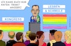Cartoon: Prediger Spahn (small) by Barthold tagged rücktritt,spahn,fraktionsvorsitzender,cdu,vorwurf,doppelmoral,politisch,positionierung,contra,leihmütter,für,gleichgeschlechtliche,paare,privat,nutzung,angebot,ausland,redensart,wasser,predigen,wein,trinken,fiktiver,kongress,lesben,schwule,redner,jens,glas,flasche,rednerpult,cartoon,karikatur,barthold