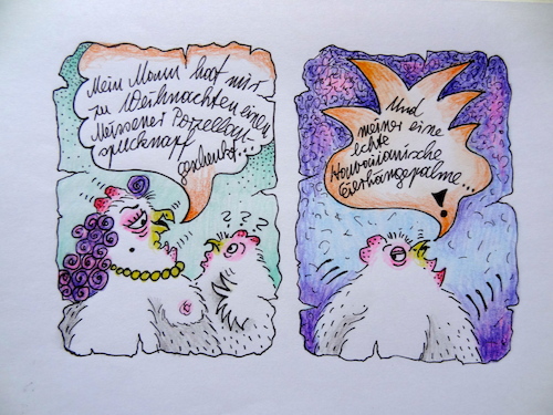 Cartoon: konsumprinzessinen (medium) by katzen-gretelein tagged konsum,geschenke