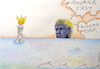 Cartoon: untergang (small) by katzen-gretelein tagged trump,untergang,flut,new,york,meer,eisschmelze