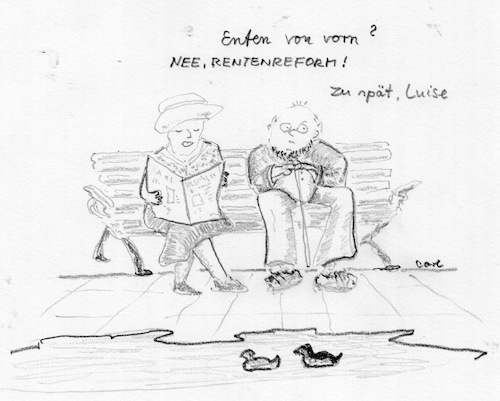 Cartoon: Rentenreform (medium) by kritzelcarl tagged rente