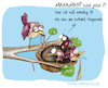 Cartoon: Veganismus-Hype (small) by OTTbyrds tagged veganismus,vegan,veggie,hype,kinderernährung,vogelkinder,ernährungstrend,nutrition