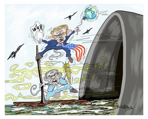 Cartoon: ................ (medium) by vasilis dagres tagged iran,war