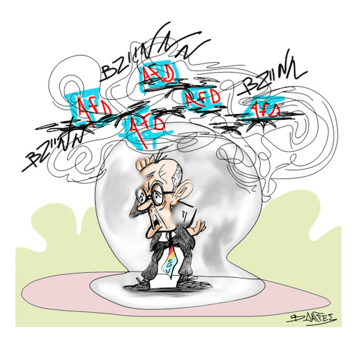 Cartoon: ........... (medium) by vasilis dagres tagged mertz