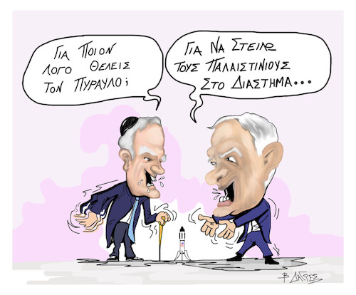 Cartoon: Biden and Netanyahu (medium) by vasilis dagres tagged war,israel,gaza,lebanon