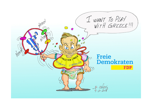 Cartoon: CHRISTIAN LINDER  FDP (medium) by vasilis dagres tagged christian,linder,fdp