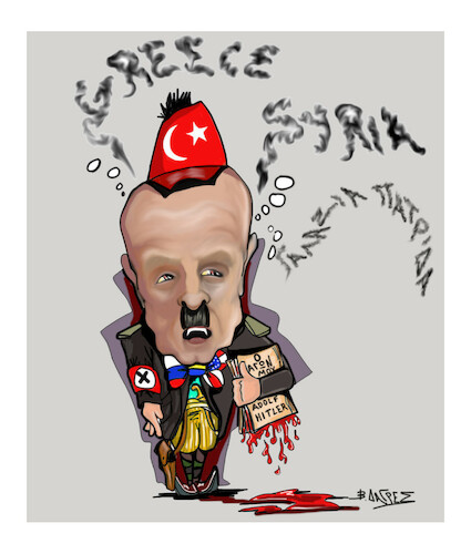 Cartoon: ERDOGAN (medium) by vasilis dagres tagged erdogan,greece