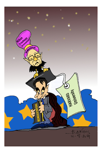 Cartoon: Kyriakos Mhtsotakhs (medium) by vasilis dagres tagged greece,european,union