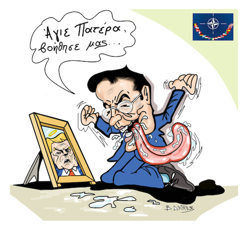 Cartoon: Mark Rutte (medium) by vasilis dagres tagged nato,mark,rutte