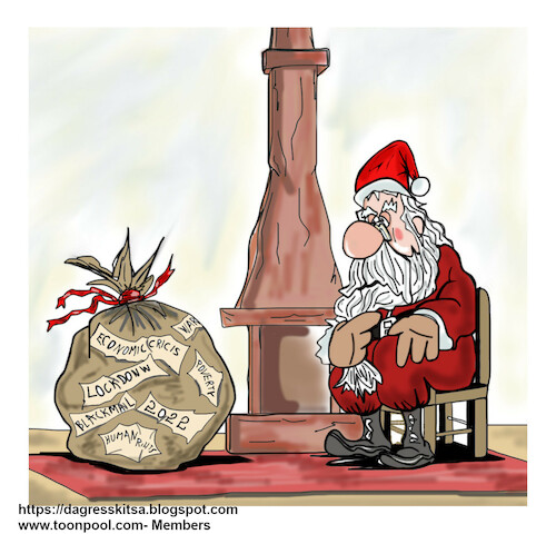 Cartoon: SANTA CLAUS THINKS ... (medium) by vasilis dagres tagged santa,claus