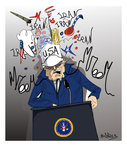 Cartoon: TRUMP (medium) by vasilis dagres tagged trump,war
