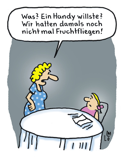 Cartoon: Erziehung (medium) by Lo Graf von Blickensdorf tagged mutter,und,kind,handy,smartphone,mobilphone,erziehung,fruchtfliegen,karikatur,lo,graf,cartoon,tisch,mutter,und,kind,handy,smartphone,mobilphone,erziehung,fruchtfliegen,karikatur,lo,graf,cartoon,tisch