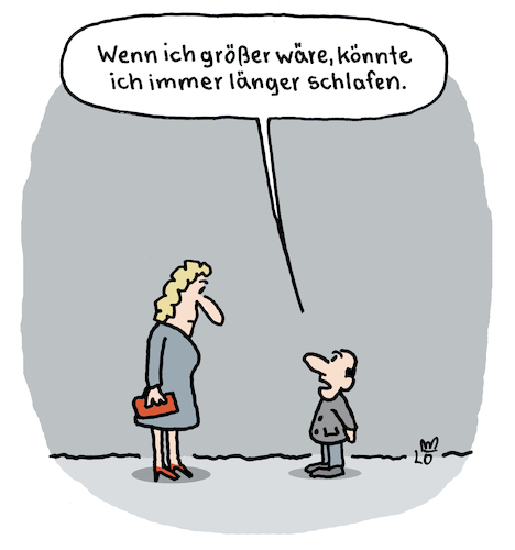 Cartoon: Langschläfer (medium) by Lo Graf von Blickensdorf tagged groß,klein,körpergröße,mann,frau,date,langschläfer,karikatur,lo,graf,cartoon,kleinwüchsig,lang,schlafen,wortspiel,groß,klein,körpergröße,mann,frau,date,langschläfer,karikatur,lo,graf,cartoon,kleinwüchsig,lang,schlafen,wortspiel