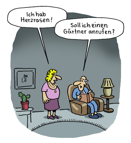 Cartoon: Notfall (medium) by Lo Graf von Blickensdorf tagged böser,ehemann,ehefrau,herzrasen,missverständnis,gärtner,karikatur,lo,graf,cartoon,buch,lesen,herz,notfall,böser,ehemann,ehefrau,herzrasen,missverständnis,gärtner,karikatur,lo,graf,cartoon,buch,lesen,herz,notfall