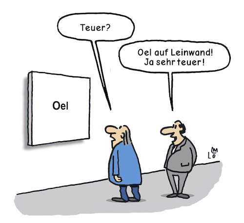 Cartoon: Oel auf Leinwand (medium) by Lo Graf von Blickensdorf tagged kunstsammler,galerist,oel,auf,leinwand,galerie,ölpreis,preisexplosion,benzinpreis,irakkrieg,karikatur,lo,graf,cartoon,ölbild,kunst,öl,malerei,ölkrise,kunstsammler,galerist,oel,auf,leinwand,galerie,ölpreis,preisexplosion,benzinpreis,irakkrieg,karikatur,lo,graf,cartoon,ölbild,kunst,öl,malerei,ölkrise