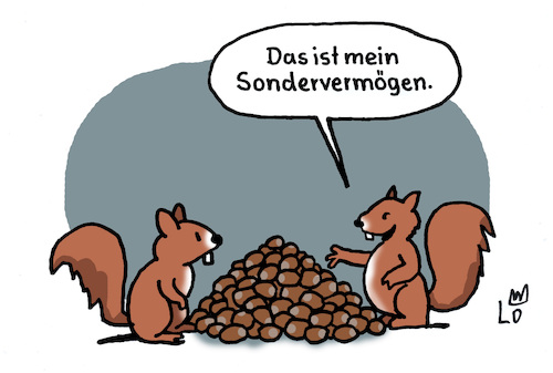 Cartoon: Sondervermögen (medium) by Lo Graf von Blickensdorf tagged unwort,des,jahres,sondervermögen,finanzpolitik,geld,eichhörnchen,haselnüsse,karikatur,lo,graf,cartoon,finanzkrise,nahrung,deutschland,vermögen,politik,unwort,des,jahres,sondervermögen,finanzpolitik,geld,eichhörnchen,haselnüsse,karikatur,lo,graf,cartoon,finanzkrise,nahrung,deutschland,vermögen,politik