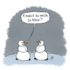 Cartoon: Blass (small) by Lo Graf von Blickensdorf tagged ehepaar,blass,schnee,aussehen,schneemann,winter,ehemann