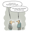 Cartoon: Camper (small) by Lo Graf von Blickensdorf tagged sylt,kampen,norderney,campen,wortspiel,karikatur,lo,graf,cartoon,nordsee,friesland