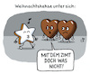 Cartoon: Der Zimtstern (small) by Lo Graf von Blickensdorf tagged kekse,advent,gebäck,zimtstern,schokoherzen,karikatur,lo,graf,cartoon,mobbing,weihnachtszeit,weihnachtskekse,wortspiel,gute,laune,missgunst