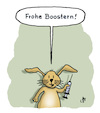 Cartoon: Frohe Boostern! (small) by Lo Graf von Blickensdorf tagged boostern,booster,covid,19,impfstoff,über,70,impfung,impfschutz,vakzin,ostern,hase,osterhase,nachimpfung,auffrischung,impfstelle,biontech,moderna,virologe