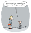Cartoon: Langschläfer (small) by Lo Graf von Blickensdorf tagged groß,klein,körpergröße,mann,frau,date,langschläfer,karikatur,lo,graf,cartoon,kleinwüchsig,lang,schlafen,wortspiel