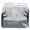 Cartoon: Mondscheinnacht (small) by Lo Graf von Blickensdorf tagged mond halbmond vollmond rendevouz verliebte sommernacht paar mann frau liebespaar nacht sterne