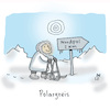 Cartoon: Polargreis (small) by Lo Graf von Blickensdorf tagged nordpol,nördlicher,polarkreis,greis,senior,eskimo,inuit,iglu,eis,schnee,cartoon
