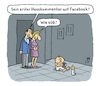 Cartoon: Sein erster (small) by Lo Graf von Blickensdorf tagged internet,facebook,instagram,hasskommentar,baby,hass,posting,hate,speech,karikatur,lo,graf,cartoon,kinderzimmer,eltern,helikoptereltern,kind,stolz,erziehung,rassismus,soziale,netzwerke,streit,meta