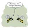 Cartoon: Spargelsaison (small) by Lo Graf von Blickensdorf tagged wespen,bienen,tiere,ernährung,spargelstangen,kochen,stechen,spargel,spargelsaison,beelitzer