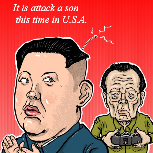 Cartoon: Kim Jong Un (medium) by takeshioekaki tagged kim,jong,un,il,korea