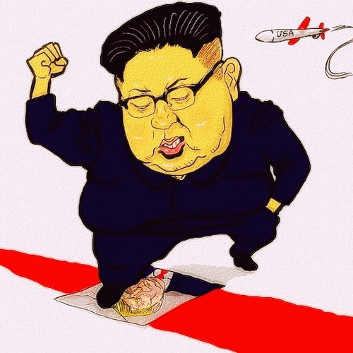 Cartoon: nuclear test (medium) by takeshioekaki tagged nuclear,test