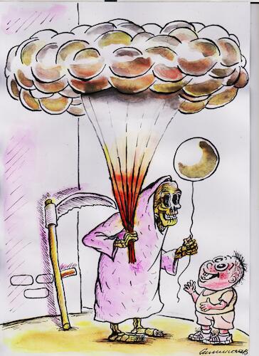 Cartoon: balloons (medium) by vadim siminoga tagged children,war,peace,death,nuclear,weapons
