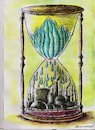 Cartoon: clock (small) by vadim siminoga tagged global,warming,ecological,destruction,nature,animals,factories
