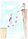 Cartoon: Love (small) by Orhan ATES tagged love,man,woman,heart,cartoon,human,nature,fly,smile