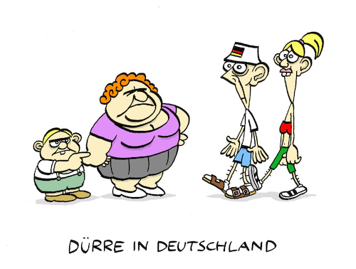 Cartoon: Dürres (medium) by Bregenwurst tagged dürre,hitze,klima,sommer,deutschland,anorexie
