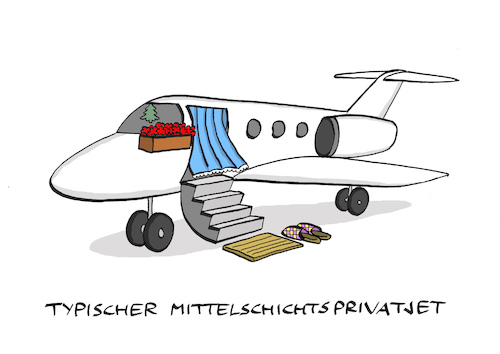 Cartoon: Merzjet (medium) by Bregenwurst tagged merz,cdu,privatjet,mittelschicht,geranien