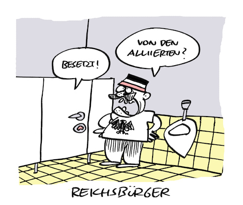 Cartoon: Reichlich (medium) by Bregenwurst tagged reichsbürger,verschwörungstheorie,brd,alliierte