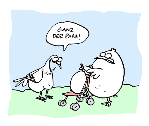 Cartoon: Vaterschaft (medium) by Bregenwurst tagged vogel,vater,ei